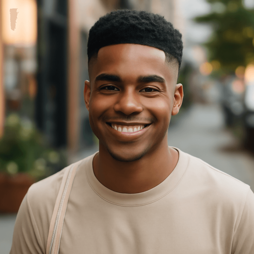 high taper fade black male