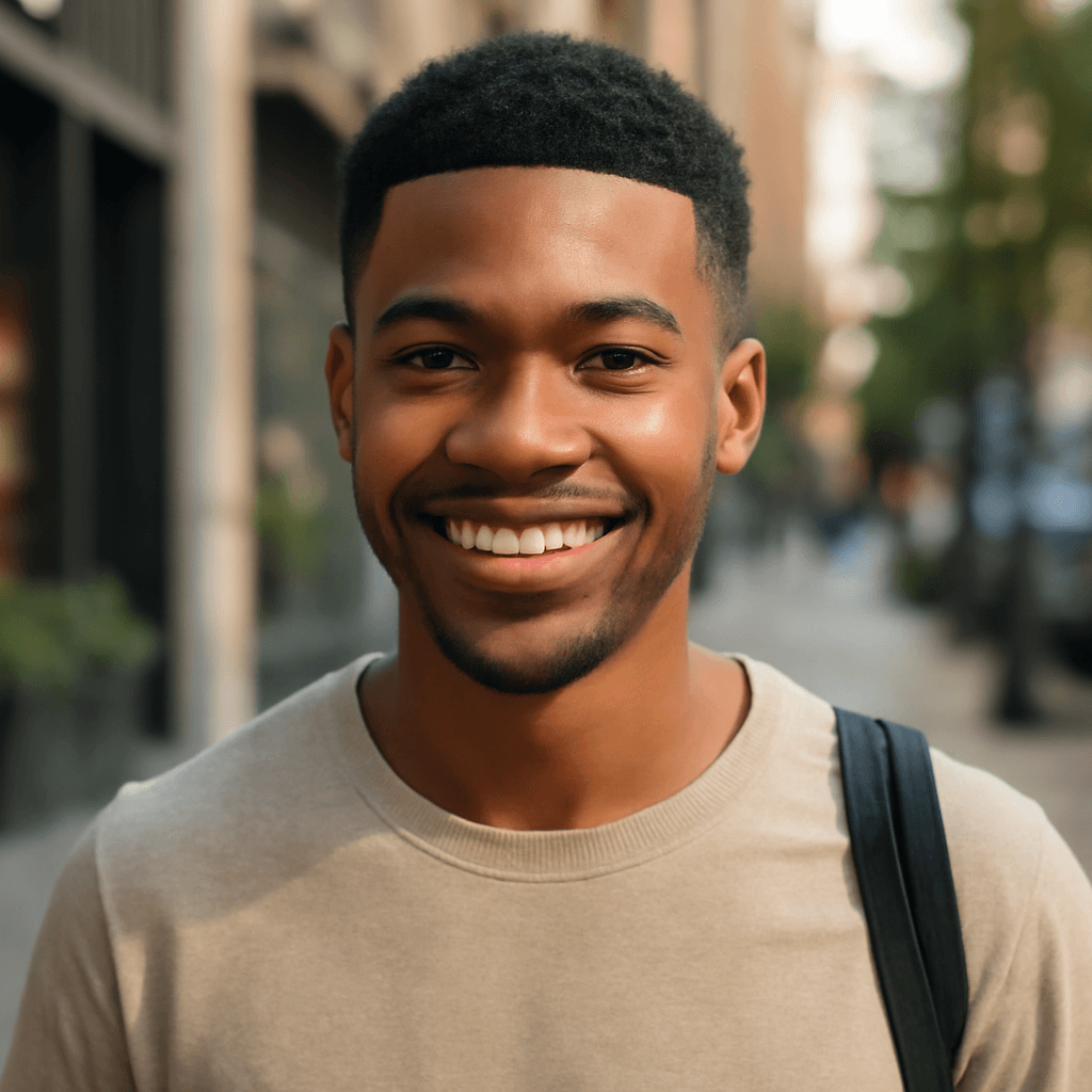 low taper fade black male