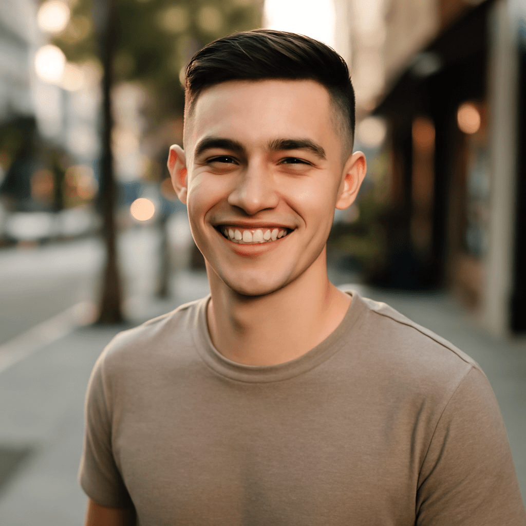 low taper fade straight hair